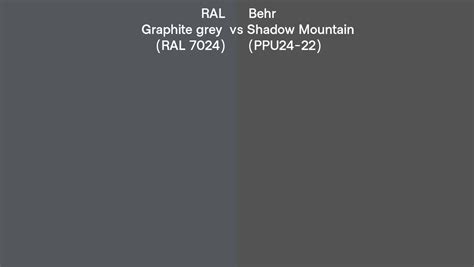 Ral Graphite Grey Ral Vs Behr Shadow Mountain Ppu Side By