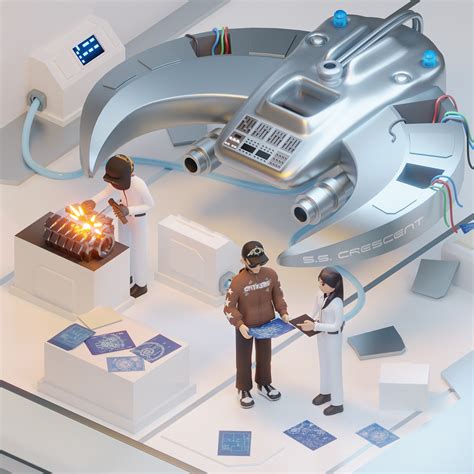 Sci Fi Spaceship - Cover Art on Behance