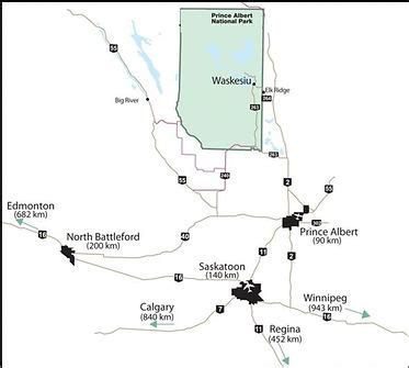 Getting Here | Waskesiu and Parks Canada