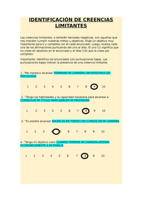 IVU Actividad 6 Bustillosdelacruznicole IDENTIFICACIÓN DE CREENCIAS