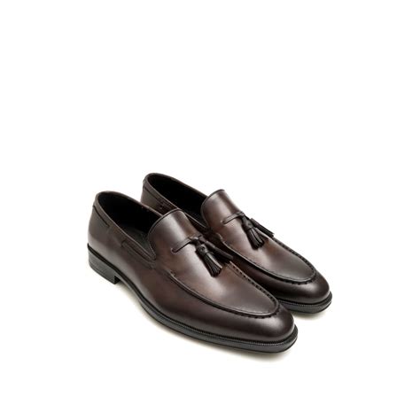 Jual CESAREO BROWN Sepatu Kulit Slip On Loafers Pria By Mario Minardi