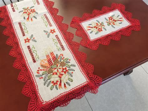 AMT Elegant Brand New Designed Embroidered Christmas Holiday Poinsettia