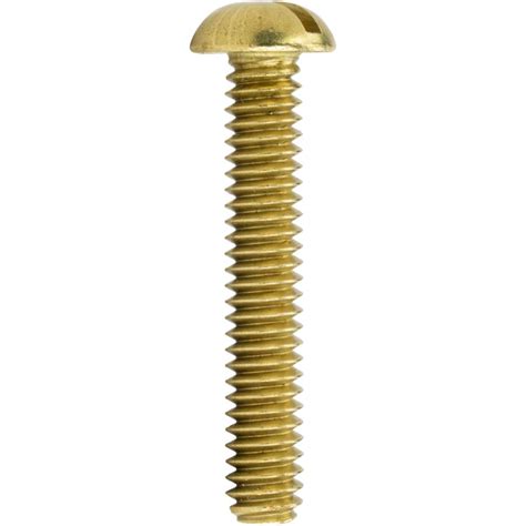 4 40 X 1 Slotted Pan Machine Screw Brass Package Qty 100