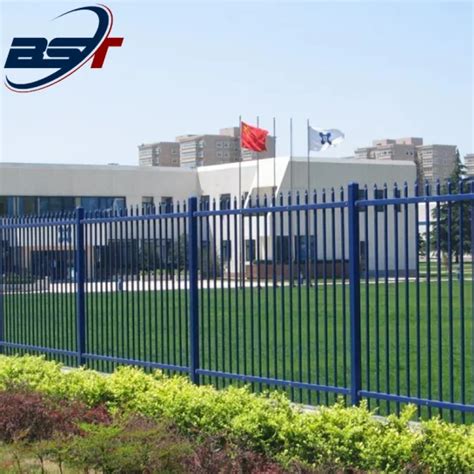 Pvc Coated Security Steel Palisade Garden Fence Easy Installation