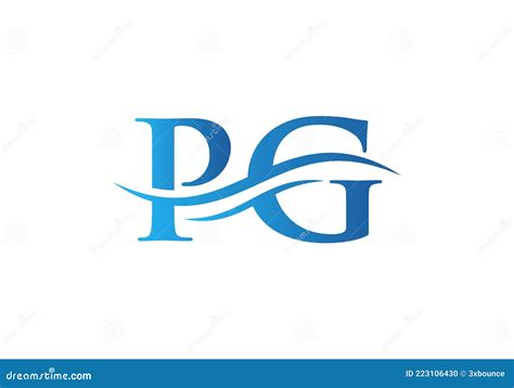 Carta Pg Criativa Conceito De Luxo Design Do Logotipo De Pg