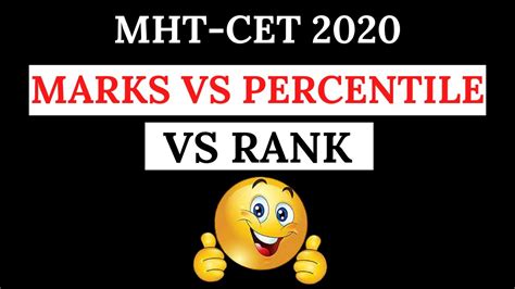 MHT CET 2020 MARKS VS PERCENTILE VS RANK CHECK YOUR PERCENTILE