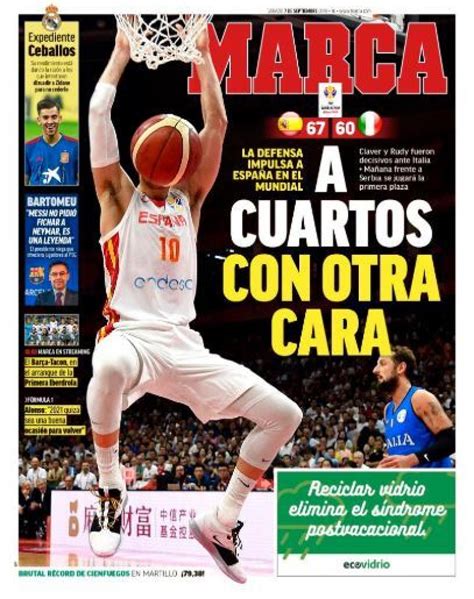 La Portada Del Diario Marca 07 09 2019