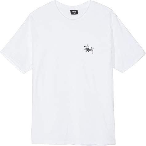 Stussy Basic T Shirt Tee In White Small White Uk Clothing