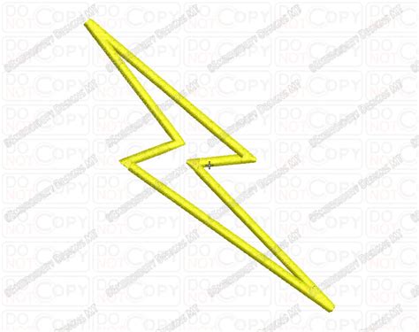 Lightning Bolt Applique Embroidery Design In 3x3 4x4 And 5x7 Sizes Etsy