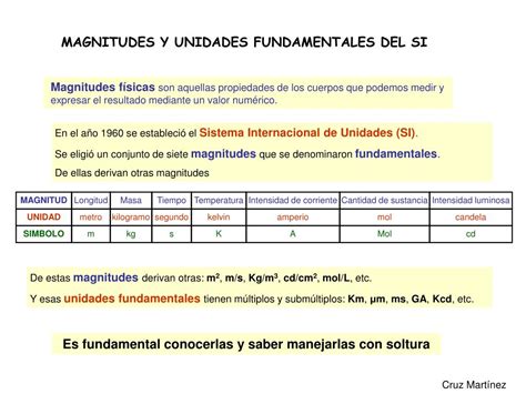 Ppt Magnitudes Y Unidades Fundamentales Del Si Powerpoint