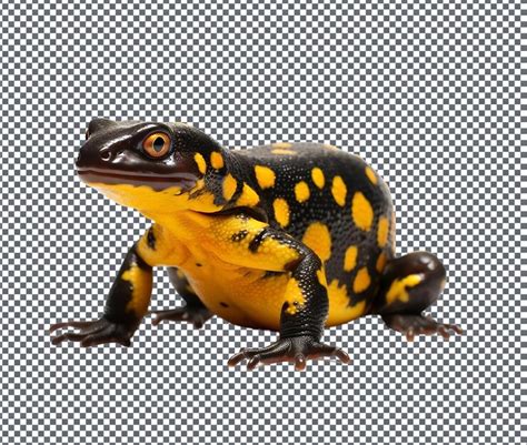 Premium PSD | Strange fire salamander isolated on transparent background