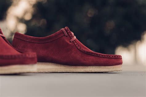 Clarks Wallabee Boot Red Suede Sneaker Bar Detroit