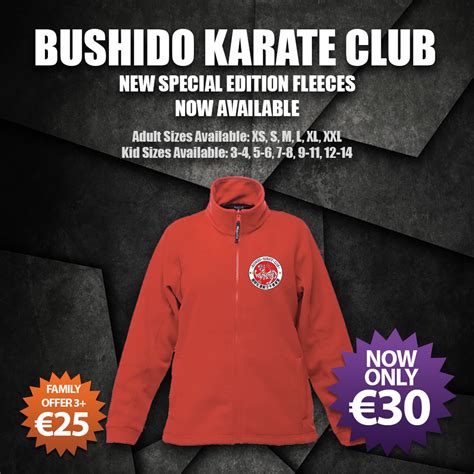 Bushido Karate Club Fleeces - Karate in Cork, Karate in Douglas Cork ...