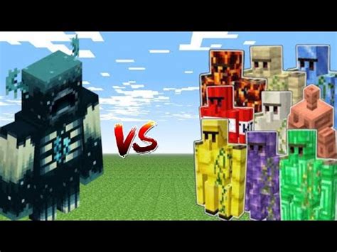 Warden Vs All Golem In Minecraft Bedrock Edition Minecraft