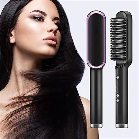 Amazon Hair Straightener Brush With Temp Negative Ion Styling