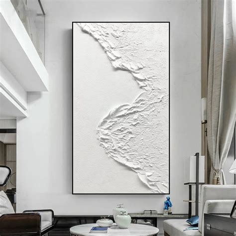 Large White Textured Wall Art Large White 3d Textured Painting White