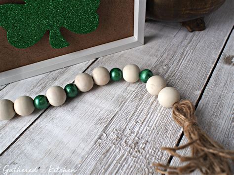 St Patrick S Day Wooden Bead Garland Gathered In The Kitchen