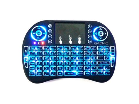 Mini Teclado Inalambrico Smart Tv Retroiluminado Rgb Recargable Android Touchpad Windows Nuevo