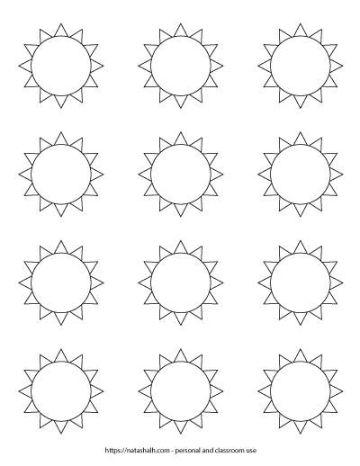 9 Free Printable Sun Templates - The Artisan Life