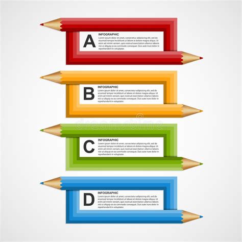 抽象教育铅笔选择infographics设计模板 向量例证 插画 包括有 信息 结果 例证 商业 55997348