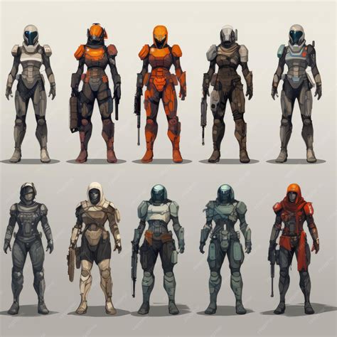 Premium Ai Image Hyperfuturist Elemental Soldiers Of A Dystopian