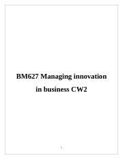 Bm Managing Innovation In Business Cw Docx Bm Managing