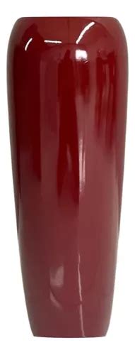 Vaso Vietnamita Fibra De Vidro Vermelho Bordo Plantas 66cm