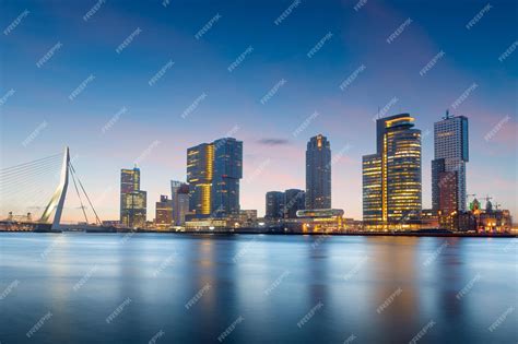Premium Photo Rotterdam Netherlands Skyline