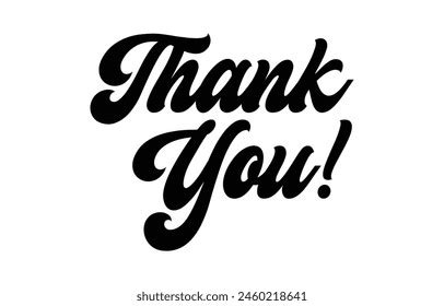 Thank You Handwritten Inscription Hand Drawn Stock Vector Royalty Free