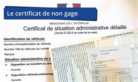 Demande De Certificat De Non Gage En Ligne