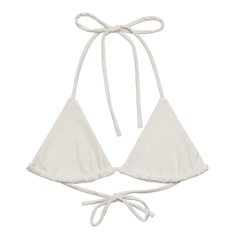 Whisper White Recycled String Bikini Top Walmart