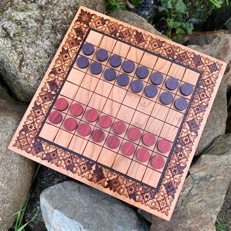 Dama Game Turkish Draughts Checkers Variant Handcrafted Middle