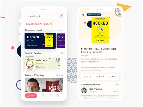 Book Reviews Mobile App Ui Free Sketch Resource Sketch Elements