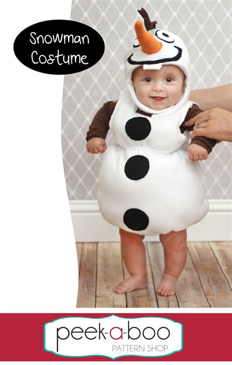 Snowman Costume - Peek-a-Boo Pattern Shop