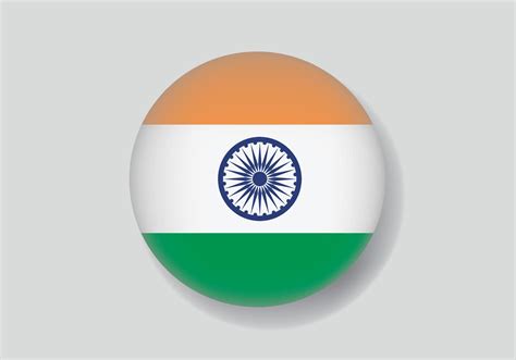 Flag Of India As Round Glossy Icon Button With India Flag 19485061