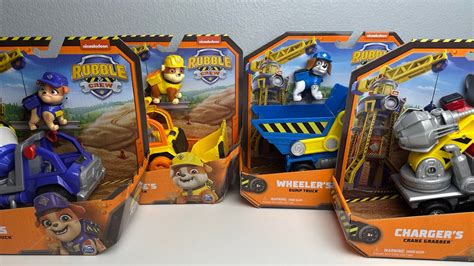 Paw Patrol Toys Unboxing Rubble And Crew Vehicles Mix Wheeler