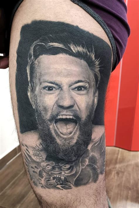 Connor Mc Gregor Portrait Realistic Tattoo by Dario Margera