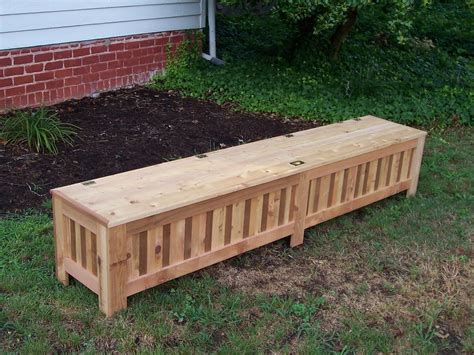 Handmade Custom Western Red Cedar Patio Storage Bench By Grant Kistler