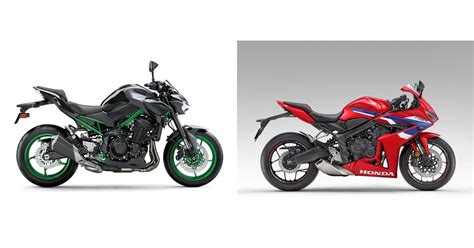 Motorrad Vergleich Kawasaki Z900 2023 Vs Honda CBR650R 2024