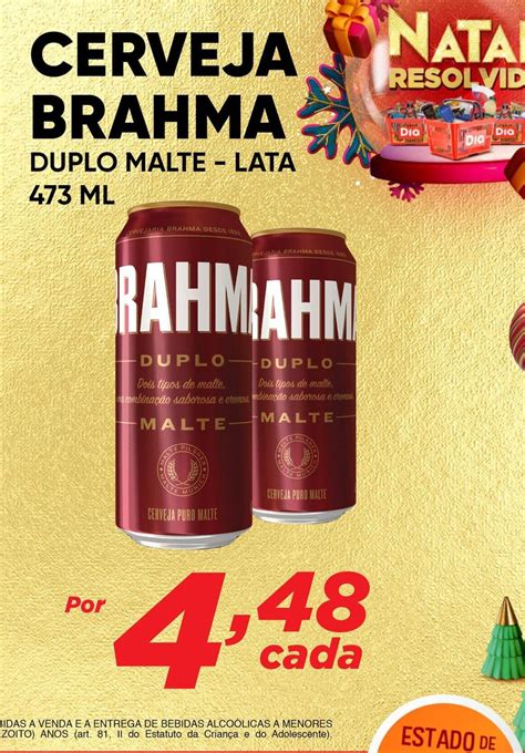 Cerveja Brahma Duplo Malte Lata 473ml Oferta Na Dia