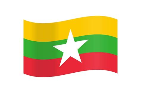 Premium Vector Myanmar Flag In Vector Design
