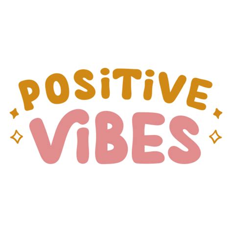 Positive vibes lettering - Transparent PNG & SVG vector file