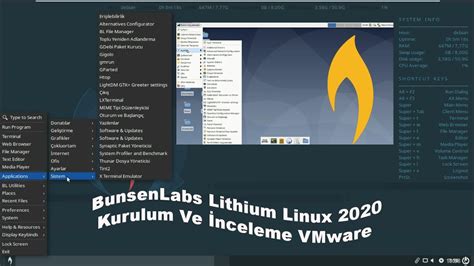 Bunsenlabs Lithium Linux Kurulum Ve Nceleme Vmware Youtube