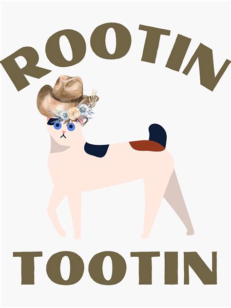 Rootin Tootin Cowboy Cat Sticker For Sale By Farshad01 Redbubble