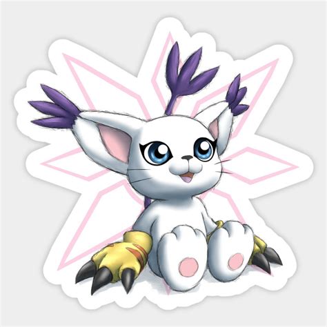 Gatomon The Crest Of Light Digimon Sticker TeePublic