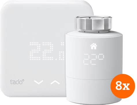 Tado Draadloze Slimme Thermostaat V3 Startpakket 8 Radiatorknoppen