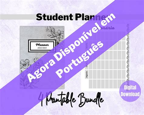 Agenda Estudante - Agenda Para Estudante 2022/2023, Organiza Os Estudos, 4 Temas, Planners ...