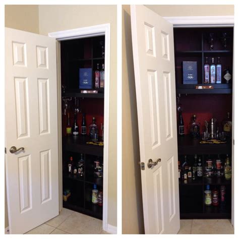 DIY Closet Bar Conversion Man Cave Home Bar Diy Closet Closet Bar