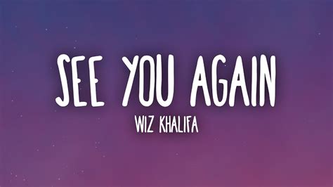 Wiz Khalifa See You Again Ft Charlie Puth Lyrics Youtube