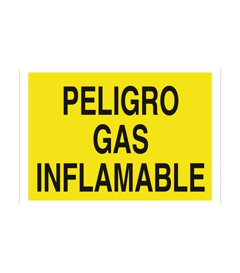 Señal De Advertencia Peligro Gas Inflamable Cofan Skrc Comprar Online